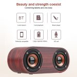 Q8 Bluetooth 4.2 Klassischer Bluetooth-Lautsprecher mit Doppelhörnern aus Holz, Q8(Red Wood Texture), Q8(Walnut Texture) – Bild 4