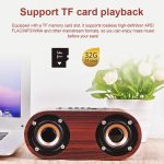 Q8 Bluetooth 4.2 Klassischer Bluetooth-Lautsprecher mit Doppelhörnern aus Holz, Q8(Red Wood Texture), Q8(Walnut Texture) – Bild 5