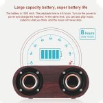 Q8 Bluetooth 4.2 Klassischer Bluetooth-Lautsprecher mit Doppelhörnern aus Holz, Q8(Red Wood Texture), Q8(Walnut Texture) – Bild 6