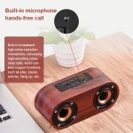 Q8 Bluetooth 4.2 Klassischer Bluetooth-Lautsprecher mit Doppelhörnern aus Holz, Q8(Red Wood Texture), Q8(Walnut Texture) – Bild 8