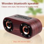 Q8 Bluetooth 4.2 Klassischer Bluetooth-Lautsprecher mit Doppelhörnern aus Holz, Q8(Red Wood Texture), Q8(Walnut Texture) – Bild 10