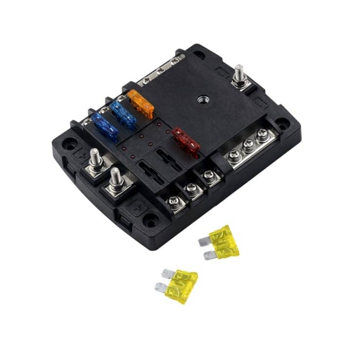 CS-1222A1 Hochstrom-unabhängiger positiver und negativer 6-Wege-LED-Anzeigestecker-Sicherungskasten – Bild 3