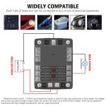 CS-1222A1 Hochstrom-unabhängiger positiver und negativer 6-Wege-LED-Anzeigestecker-Sicherungskasten – Bild 4