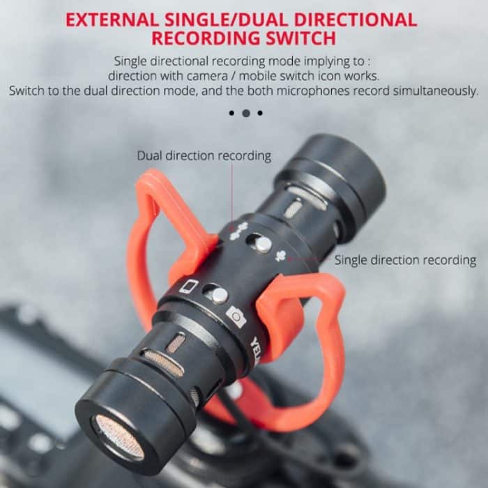 YELANGU MIC11 SLR-Kamera Mobiltelefon Zweiwege-Aufnahmemikrofon – Bild 13
