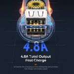 ROCK H11 4,8 A 24 W Mini-Dual-USB-Autoladegerät, H11 – Bild 4