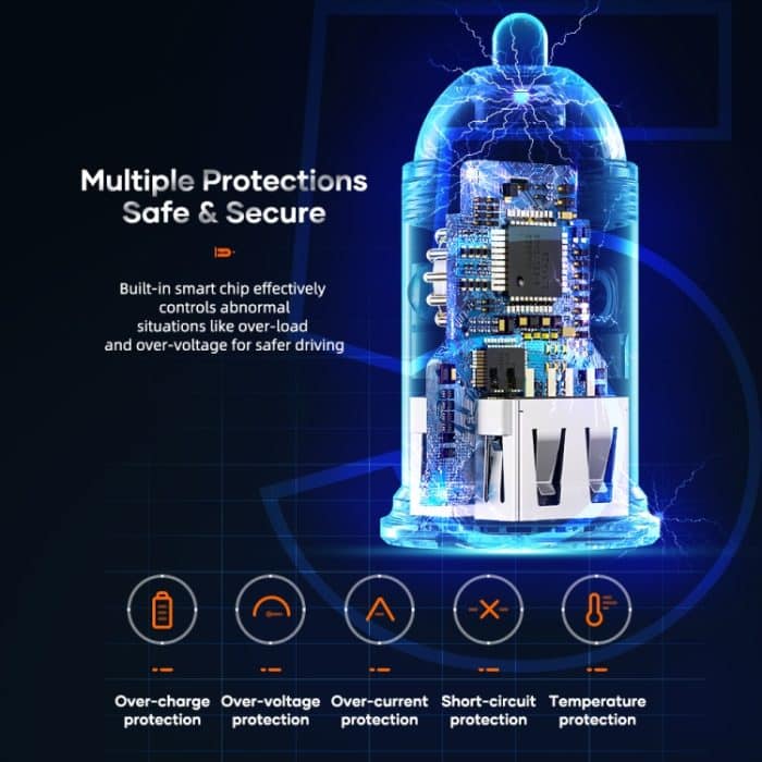 ROCK H11 4,8 A 24 W Mini-Dual-USB-Autoladegerät, H11 – Bild 6