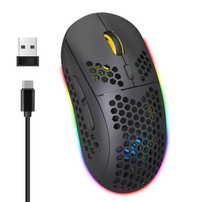 HXSJ T90 RGB Light Drei-Modus-Wireless-Gaming-Maus – Bild 2