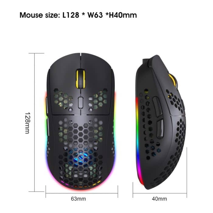 HXSJ T90 RGB Light Drei-Modus-Wireless-Gaming-Maus – Bild 3