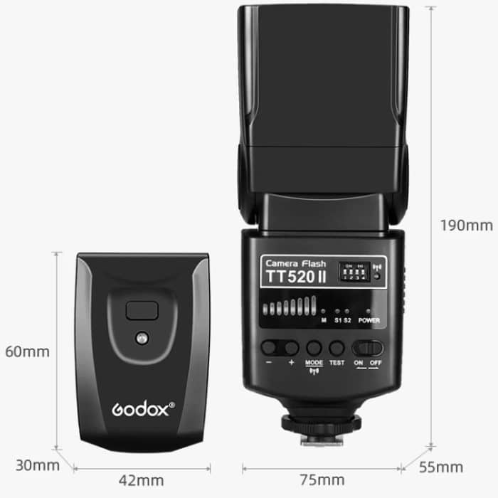 Godox TT520II 433 MHZ Wireless 1/300s-1/2000s HSS Blitz Speedlite Kamera Top Fill Licht für Canon/Nikon DSLR Kameras, TT520II – Bild 3