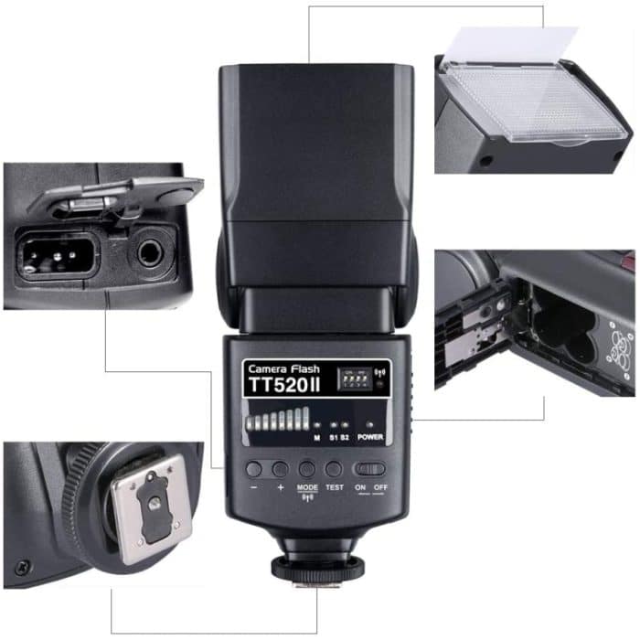 Godox TT520II 433 MHZ Wireless 1/300s-1/2000s HSS Blitz Speedlite Kamera Top Fill Licht für Canon/Nikon DSLR Kameras, TT520II – Bild 4