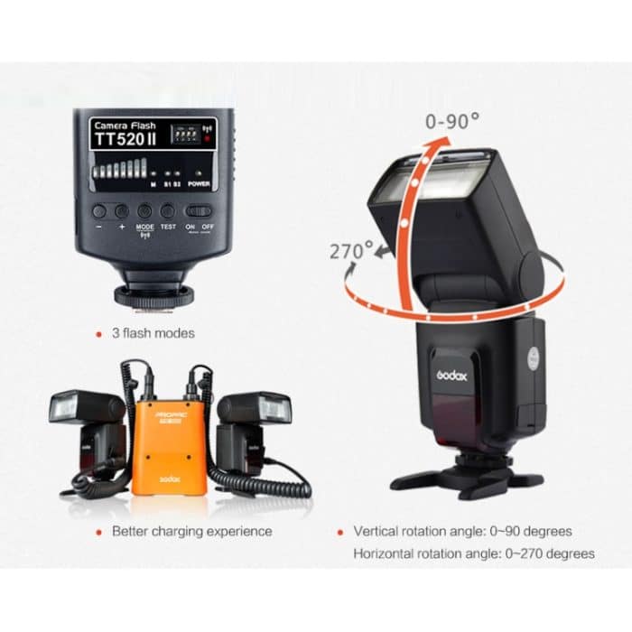 Godox TT520II 433 MHZ Wireless 1/300s-1/2000s HSS Blitz Speedlite Kamera Top Fill Licht für Canon/Nikon DSLR Kameras, TT520II – Bild 9