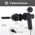 HK-6019D Tragbarer Haushaltsauto-Handheld-Mini-USB-Staubsauger Staubsammler-Reinigungswerkzeuge, HK-6019D – Bild 4