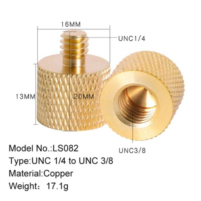 Bexin LS082 2 PCS 3/8 Zoll Innengewinde auf 1/4 Zoll männliche Umwandlungsschrauben – Bild 2