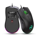 HXSJ A883 7 Tasten 6400DPI RGB Light Mechanical Gaming verdrahtete Maus