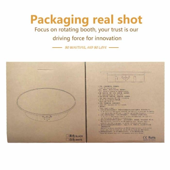 20 cm USB-elektrischer rotierender Drehteller-Displayständer, Videoaufnahme-Requisiten-Drehteller für Fotografie, Belastung: 8 kg, 20cm(Black Velvet), 20cm (White Base Black Velvet), 20cm (White Base White Velvet) – Bild 6
