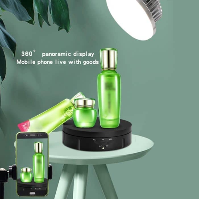 14,6 cm USB-elektrischer rotierender Drehteller-Displayständer, Videoaufnahme-Requisiten-Drehteller für Fotografie, Belastung: 10 kg, 14.6cm, 14.6cm(Black Mirror), 14.6cm (White Mirror) – Bild 2