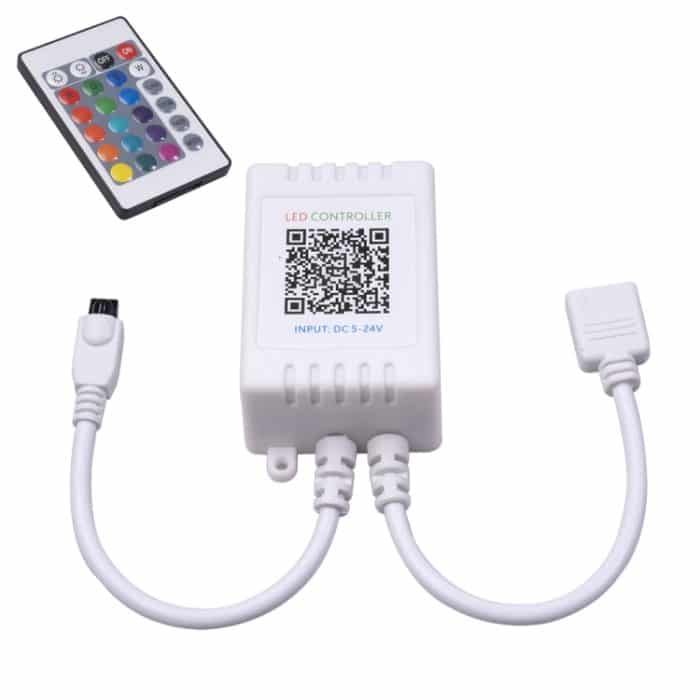 JH-RGB02 DC5,5 x 2,1 mm Schnittstelle, Bluetooth-LED-RGB-Controller mit 24-Tasten-Fernbedienung, JH-RGB02 – Bild 1