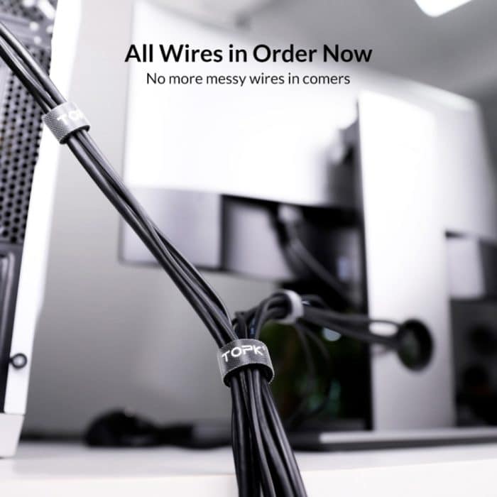 4 Stück wiederverwendbare und teilbare Nylon-Kabelbinder mit Klettverschluss, 1m, 2m, 3m, 5m – Bild 7