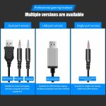2 Stück G58 kopfmontiertes kabelgebundenes Gaming-Headset mit Mikrofon, Kabellänge: ca. 2 m, Black Single Plug Version, Black 7.1 Single USB Version, Pink Colorful 3.5mm Version, White Colorful 3.5mm Version, Black Colorful 3.5mm Version – Bild 6