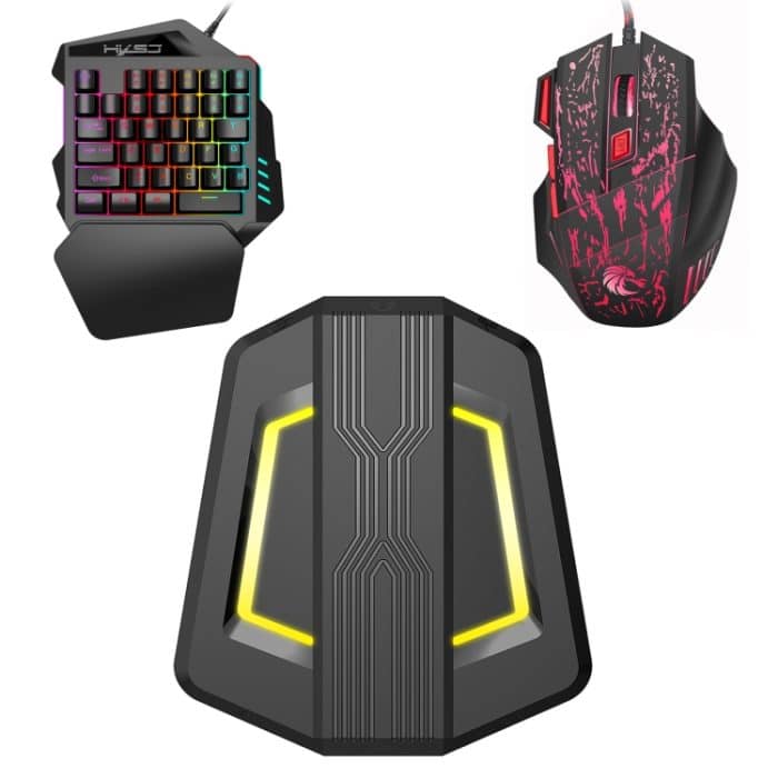 HXSJ P6 + V100 + H300 Tastatur-Maus-Konverter + Einhandtastatur + Gaming-Maus-Set – Bild 1