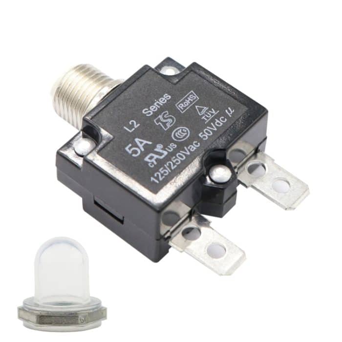 EDA001463901.jpg L2-Serie 50-V-Auto-Überlastschutz, manueller Reset-Gleichstrom-Leistungsschalter mit wasserdichter Abdeckung, 5A, 10A, 15A, 20A, 30A – Bild 1