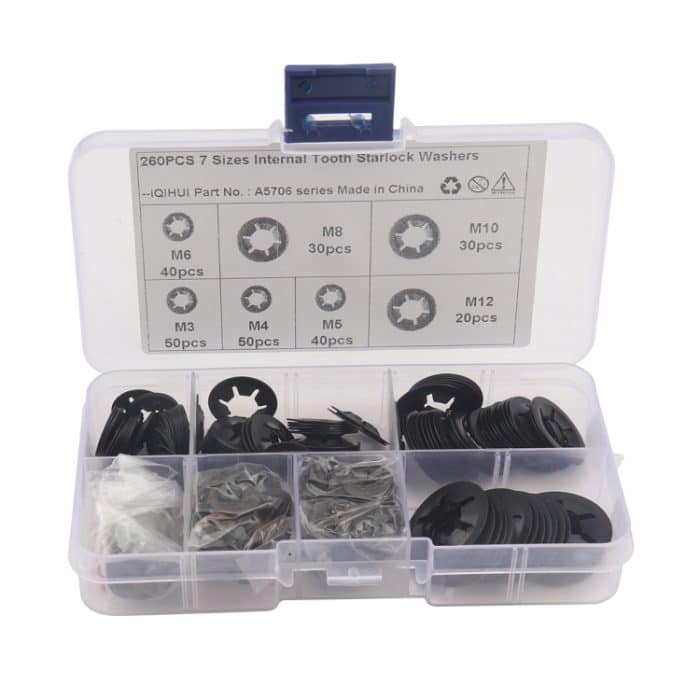 A5706 260 STÜCKE torx lagerklamm Haltering Ring Manganstahl Schnelldrahtsperrenscheibe – Bild 2