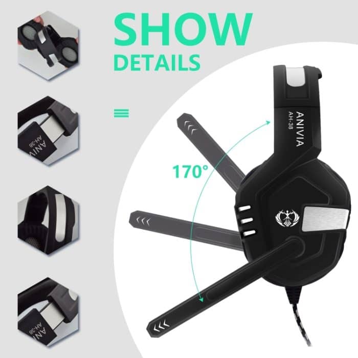 Anivia AH38 3,5 mm kabelgebundenes Gaming-Headset mit Mikrofon, AH38 – Bild 3