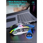 iMICE G7 bunte Streamer-Leuchten, wiederaufladbare, leise kabellose Maus, G7(Black), G7(Grey) – Bild 5