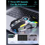 iMICE G7 bunte Streamer-Leuchten, wiederaufladbare, leise kabellose Maus, G7(Black), G7(Grey) – Bild 7