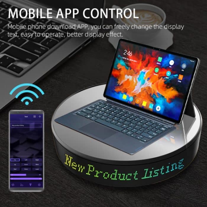 Intelligente APP-Bildschirmanzeige, elektrischer drehbarer Drehteller, Spiegelständer, Live-Übertragung, Videoaufnahmen, Requisiten, Plattenspieler – Bild 2