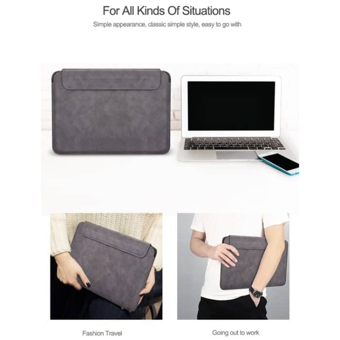 PU03 Leichte Notebook-Innentasche aus Schaffell, 13.3 inch, 14.1-15.4 inch – Bild 5