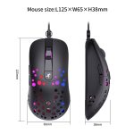 HXSJ A904 RGB-Licht-Makroprogrammierung, mechanische Gaming-Maus mit Kabel, A904 – Bild 2