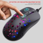 HXSJ A904 RGB-Licht-Makroprogrammierung, mechanische Gaming-Maus mit Kabel, A904 – Bild 5