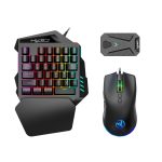 HXSJ P8+V100+A883 Tastatur-Maus-Konverter + Einhandtastatur + Programmier-Gaming-Maus-Set