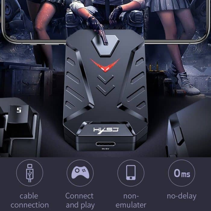 HXSJ P8+V100+A883 Tastatur-Maus-Konverter + Einhandtastatur + Programmier-Gaming-Maus-Set – Bild 8