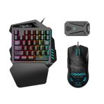 HXSJ V100+J900+P8 Einhand-Tastatur + Programmier-Gaming-Maus + Tastatur-Maus-Konverter-Set