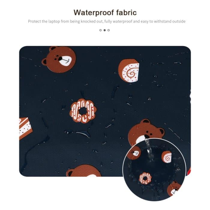 ST01DZ Leichte, bedruckte Laptoptasche aus Segeltuch, 13.3 inch, 14.1-15.4 inch – Bild 3