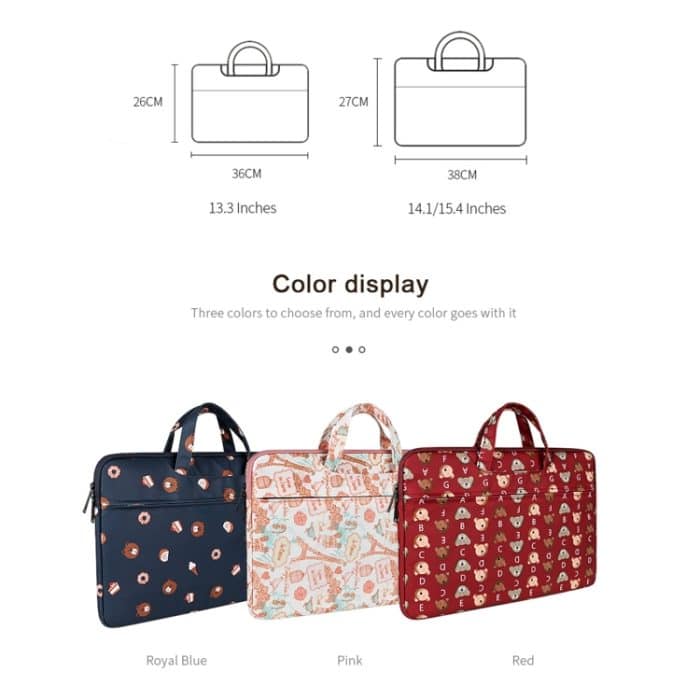 ST01DZ Leichte, bedruckte Laptoptasche aus Segeltuch, 13.3 inch, 14.1-15.4 inch – Bild 5