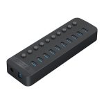 ORICO CT2U3-10AB-WH 10-in-1-Kunststoffstreifen-Multiport-USB-HUB mit einzelnen Schaltern,, CT2U3-10AB-BK AU Plug, CT2U3-10AB-WH AU Plug, CT2U3-10AB-BK UK Plug, CT2U3-10AB-WH UK Plug, CT2U3-10AB-BK EU Plug, CT2U3-10AB-WH EU Plug