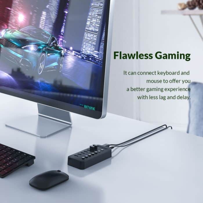 ORICO CT2U3-10AB-WH 10-in-1-Kunststoffstreifen-Multiport-USB-HUB mit einzelnen Schaltern,, CT2U3-10AB-BK AU Plug, CT2U3-10AB-WH AU Plug, CT2U3-10AB-BK UK Plug, CT2U3-10AB-WH UK Plug, CT2U3-10AB-BK EU Plug, CT2U3-10AB-WH EU Plug – Bild 4