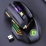 iMICE GW-X7 7-Tasten-leise wiederaufladbare kabellose Gaming-Maus mit bunten RGB-Lichtern, GW-X7 2.4G