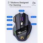 iMICE GW-X7 7-Tasten-leise wiederaufladbare kabellose Gaming-Maus mit bunten RGB-Lichtern, GW-X7 2.4G – Bild 3