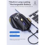 iMICE GW-X7 7-Tasten-leise wiederaufladbare kabellose Gaming-Maus mit bunten RGB-Lichtern, GW-X7 2.4G – Bild 5