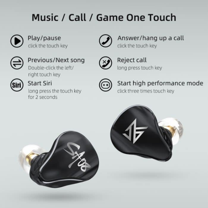 KZ SA08 Wireless Vier-Einheiten 5BA Balance Armature Bluetooth In-Ear TWS Kopfhörer, SA08 – Bild 10