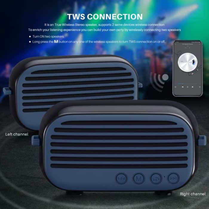 Neuer Rixing NR-3000M Bluetooth 5.0 tragbarer kabelloser Karaoke-Bluetooth-Lautsprecher mit Mikrofon und Schultergurt, NR-3000M(Black), NR-3000M(Red), NR-3000M(Blue), NR-3000M(Green) – Bild 4