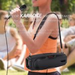 Neuer Rixing NR-6012M Bluetooth 5.0 tragbarer kabelloser Outdoor-Karaoke-Bluetooth-Lautsprecher mit Mikrofon und Schultergurt, NR-6012M(Black), NR-6012M(Red), NR-6012M(Blue), NR-6012M(Green) – Bild 3