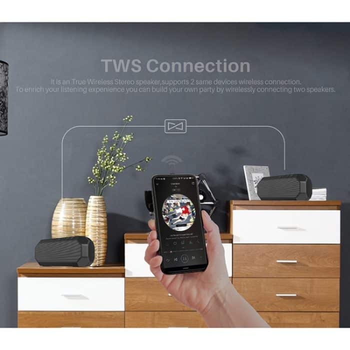 NewRixing NR-4000 TWS Mesh Polygon Music Box Concept Bluetooth-Lautsprecher – Bild 4