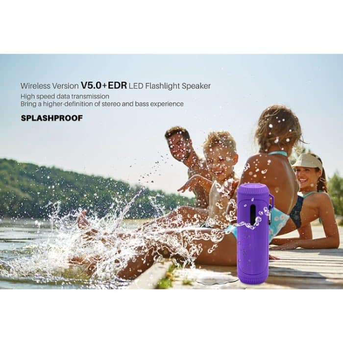 NewRixing NR-4016A TWS Outdoor-Bluetooth-Lautsprecher spritzwassergeschützt mit Karabinergriff und SOS-Taschenlampe – Bild 8