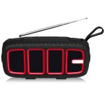 NewRixing NR-5018FM Tragbarer Bluetooth-Außenlautsprecher mit Antenne, unterstützt Freisprechen/TF-Karte/FM/U-Disk