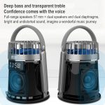 SOAIY K8 Kabelloser Bluetooth-Dual-Wecker-Lautsprecher mit kleinem Ventilator – Bild 4